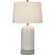 Evian 30 inch 100 watt Grey and Off White Table Lamp Portable Light
