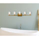 Cassie 5 Light 42 inch Brass Bath Sconce Wall Light