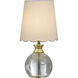 Beatrice 14 inch 40 watt Clear and Polished Gold Table Lamp Portable Light