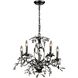Circeo 5 Light 21 inch Silvered Bronze with Clear Chandelier Ceiling Light