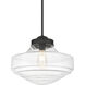 Ingalls Pendant Ceiling Light in Vintage Milk Glass, Modern Brass, Large