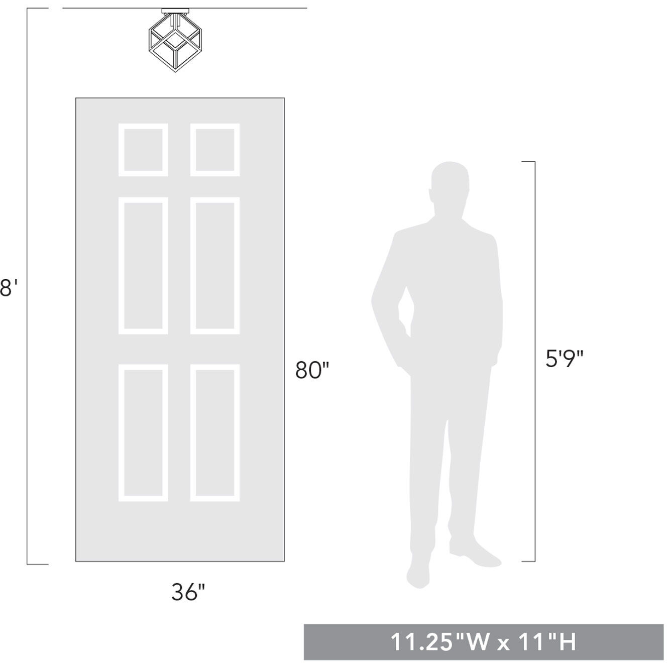 Cassio 1 Light 11.25 inch Matte Black Flush Mount Ceiling Light