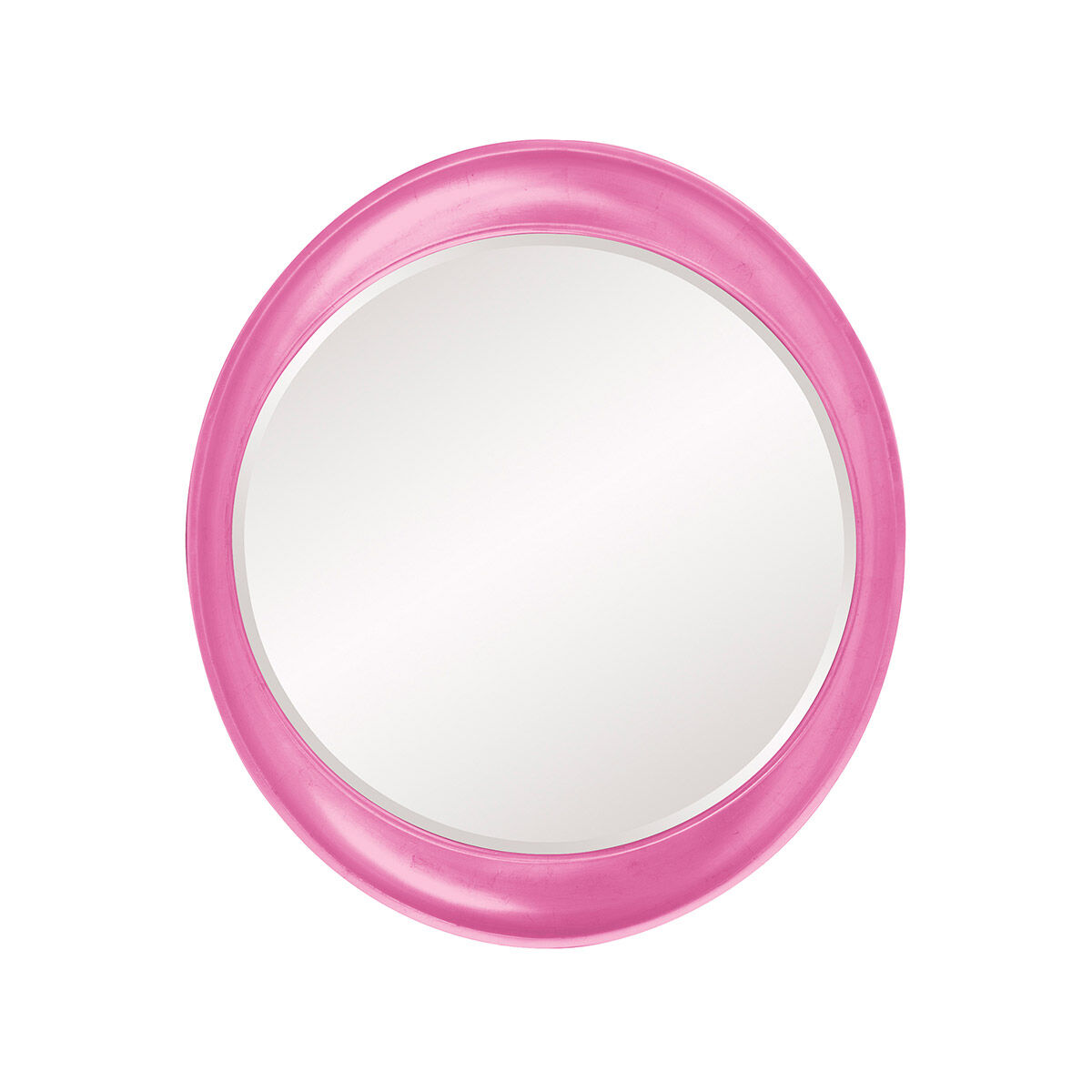 Ellipse 39 X 35 inch Glossy Hot Pink Wall Mirror