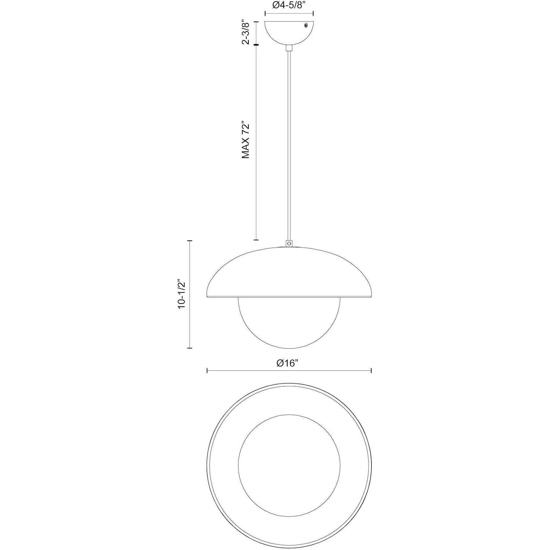 Alora Mood Rubio Pendant Ceiling Light in Matte Black