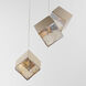 Ice Cube LED 18.5 inch French Gold Multi-Light Pendant Ceiling Light
