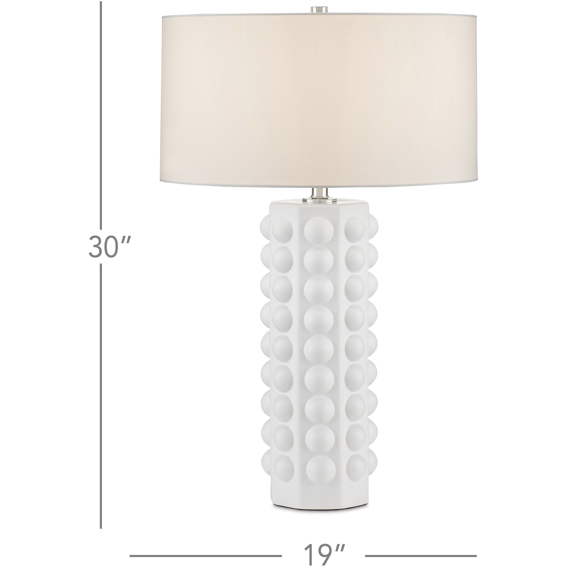 Cassandra White Table Lamp Currey Company