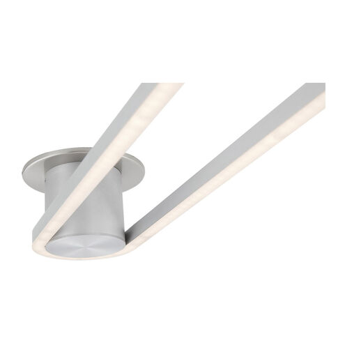 Zeitlos LED 5 inch Satin Nickel with Chrome Semi-Flush Mount Ceiling Light, Bankamp Line