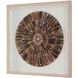 Tiger Sea Urchin Natural Tiger Sea Urchin Spines and Off-White Linen and Natural Pine Shadow Box