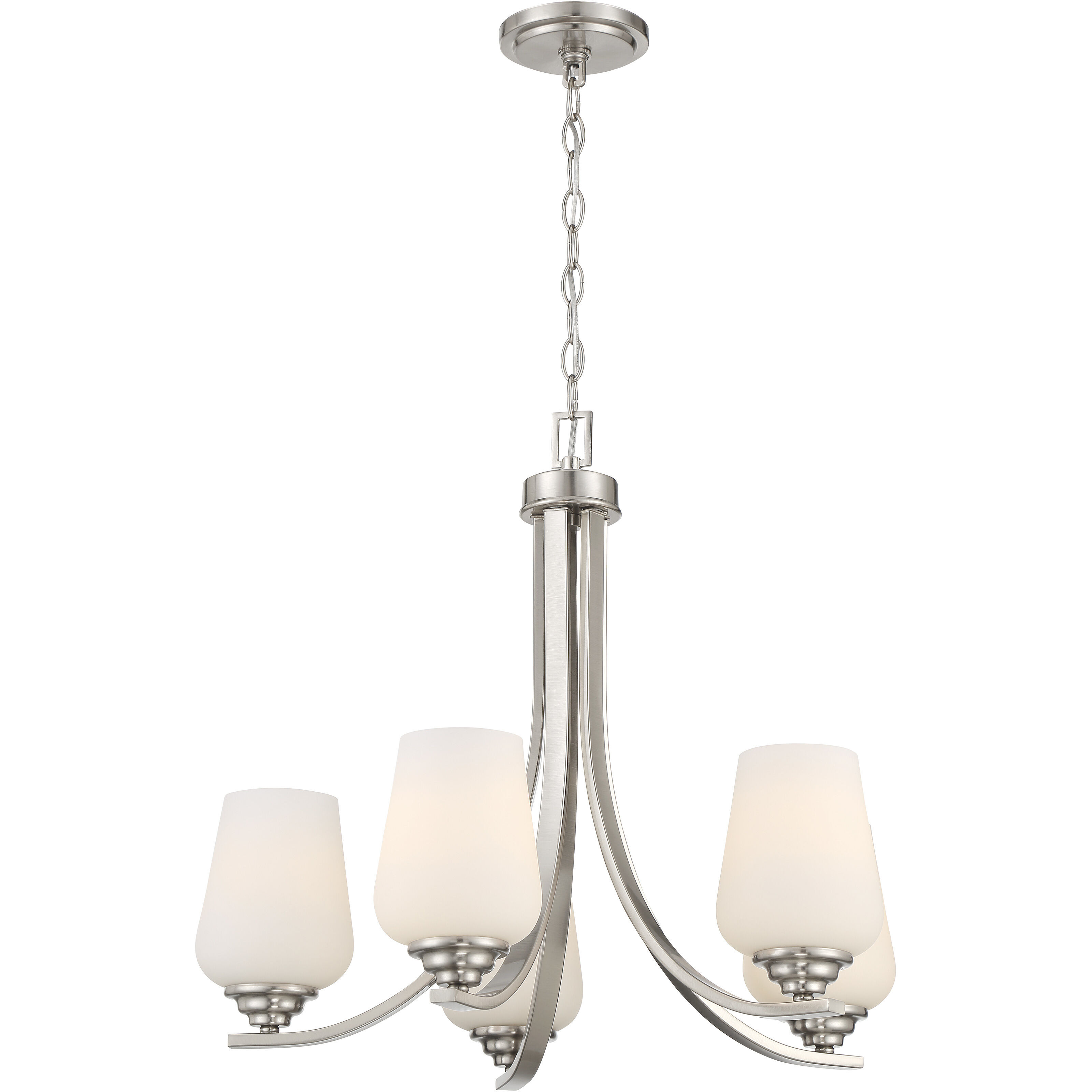 Shyloh 5 Light 23.38 inch Brushed Nickel Chandelier Ceiling Light
