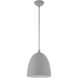 Arlington 1 Light 12 inch Nordic Gray with Brushed Nickel Accents Pendant Ceiling Light