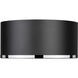 Arlo 2 Light 12.25 inch Matte Black and Chrome Flush Mount Ceiling Light