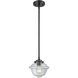Nouveau Oxford 1 Light 7.5 inch Oil Rubbed Bronze Mini Pendant Ceiling Light in Incandescent, Clear, Nouveau