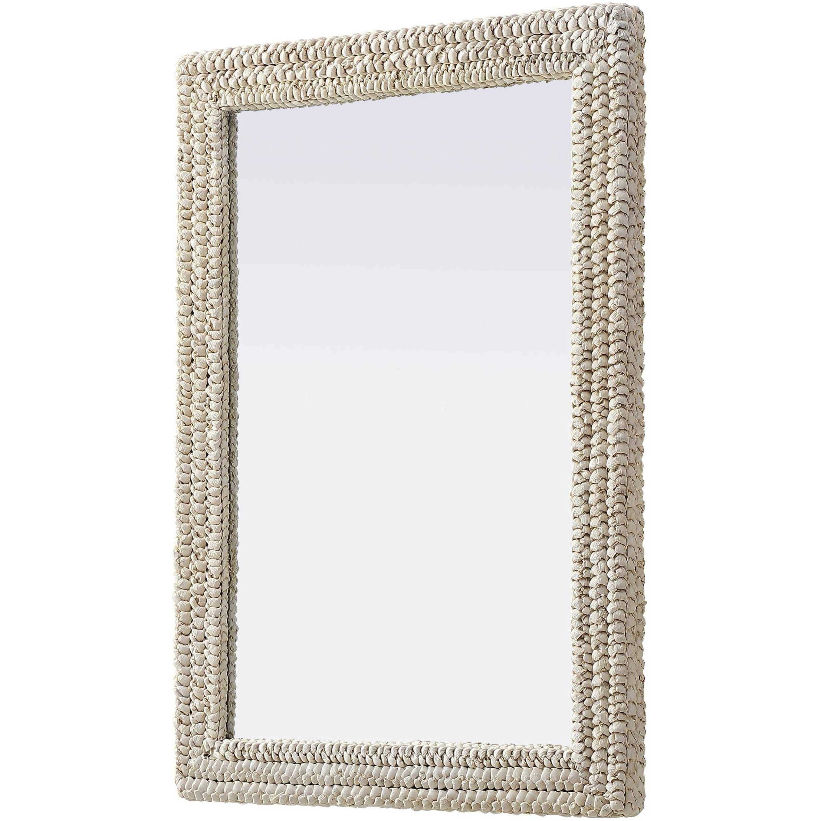 Marlowe 42 X 30 inch Linen White Mirror
