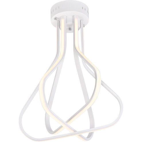 Dahlia LED 18.2 inch White Flush Mount Ceiling Light