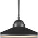 Ditchley 1 Light 18 inch Black Bronze/White Pendant Ceiling Light