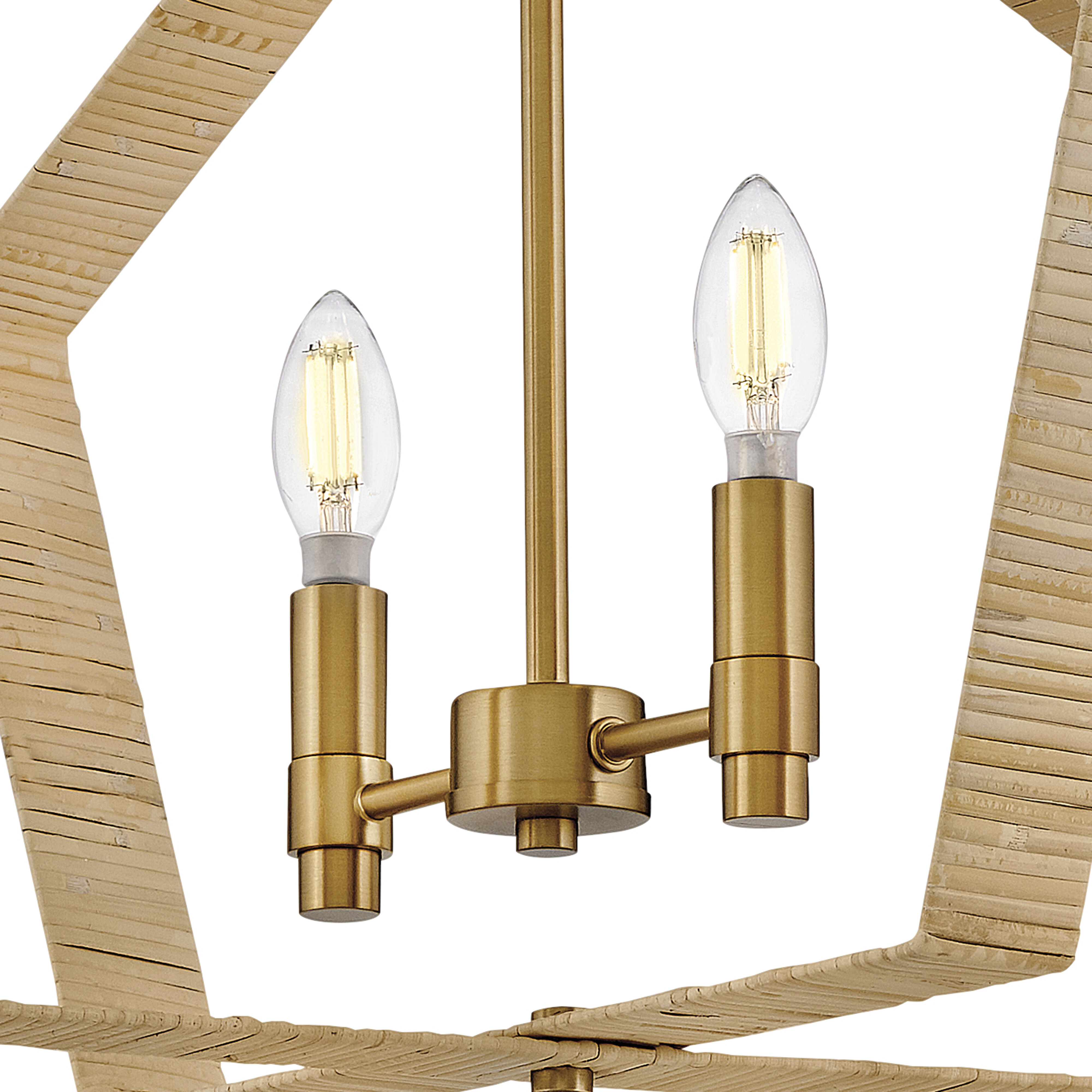 Sammi 2 Light 20 inch Lacquered Brass Pendant Ceiling Light