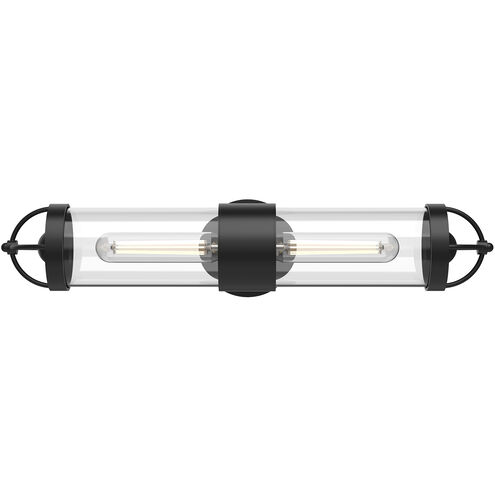 Lancaster 2 Light 4.25 inch Matte Black Vanity Light Wall Light