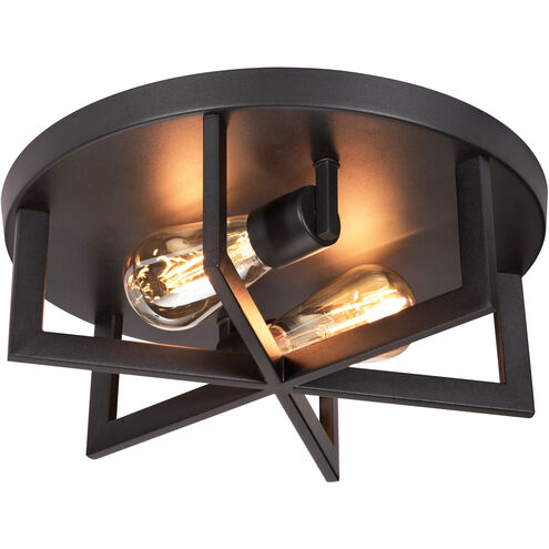 Rivers 2 Light 14 inch Black Flush Mount Ceiling Light