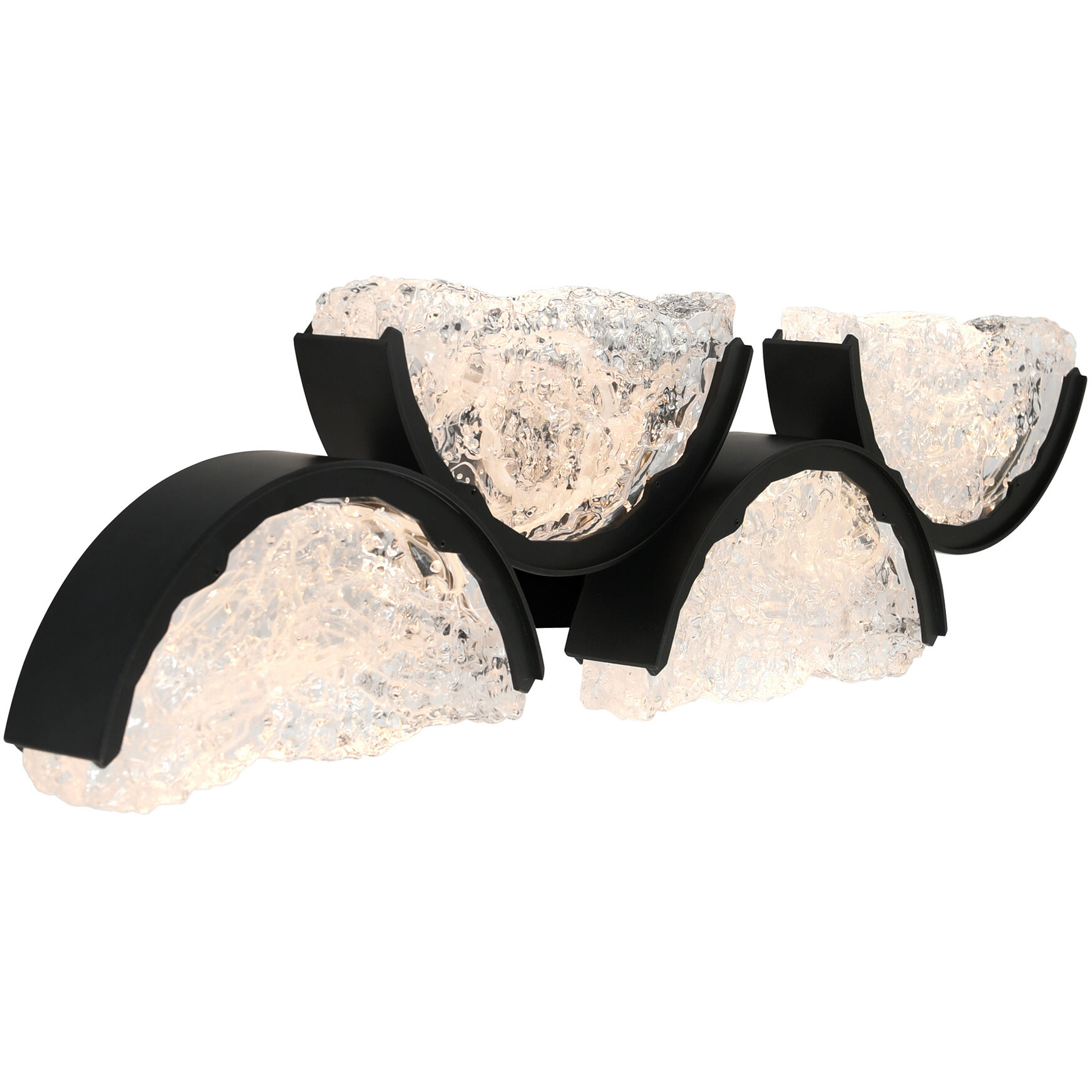 Moon LED 8 inch Black Wall Light