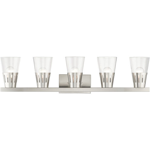 Bennington 5 Light 35.75 inch Brushed Nickel Large Vanity Sconce Wall Light