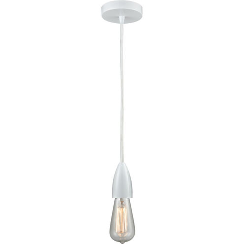 Fairchild Bare Bulb 1 Light 2 inch White Mini Pendant Ceiling Light, Fairchild