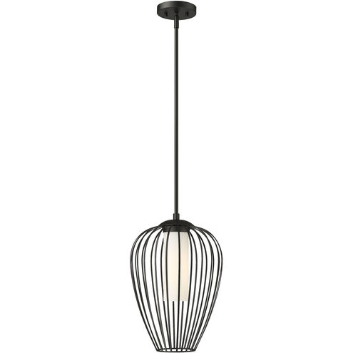 Savanti 1 Light 12 inch Matte Black Pendant Ceiling Light