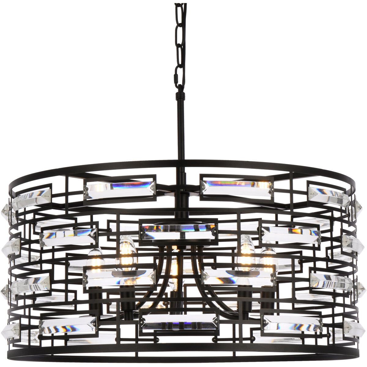 Kennedy 5 Light 24 inch Black Pendant Ceiling Light
