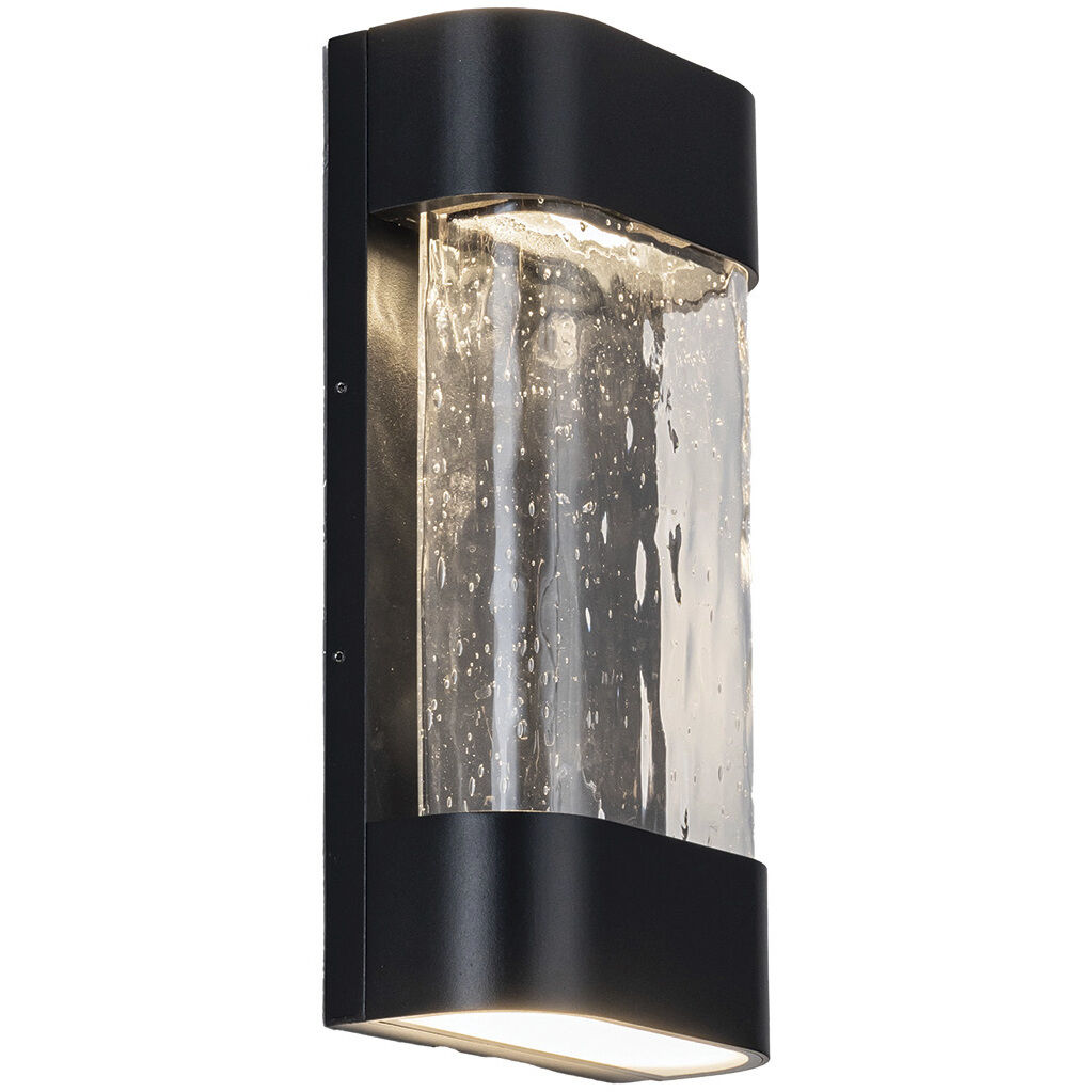 Moondew LED 12 inch Black Exterior Wall Sconce