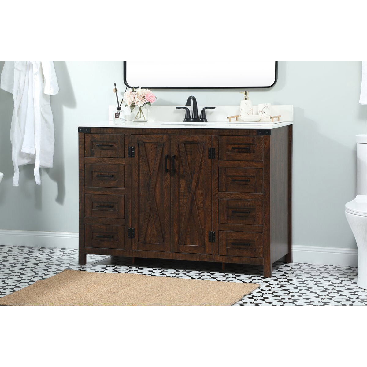 Grant 48 X 19 X 34 inch Expresso Vanity Sink Set