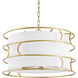Reedley 5 Light 25 inch Vintage Gold Leaf Chandelier Ceiling Light