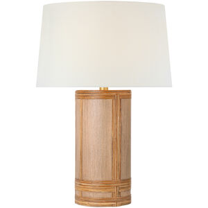 Marie Flanigan Lignum 28 inch 15.00 watt Light Oak and Natural Rattan Table Lamp Portable Light, Medium