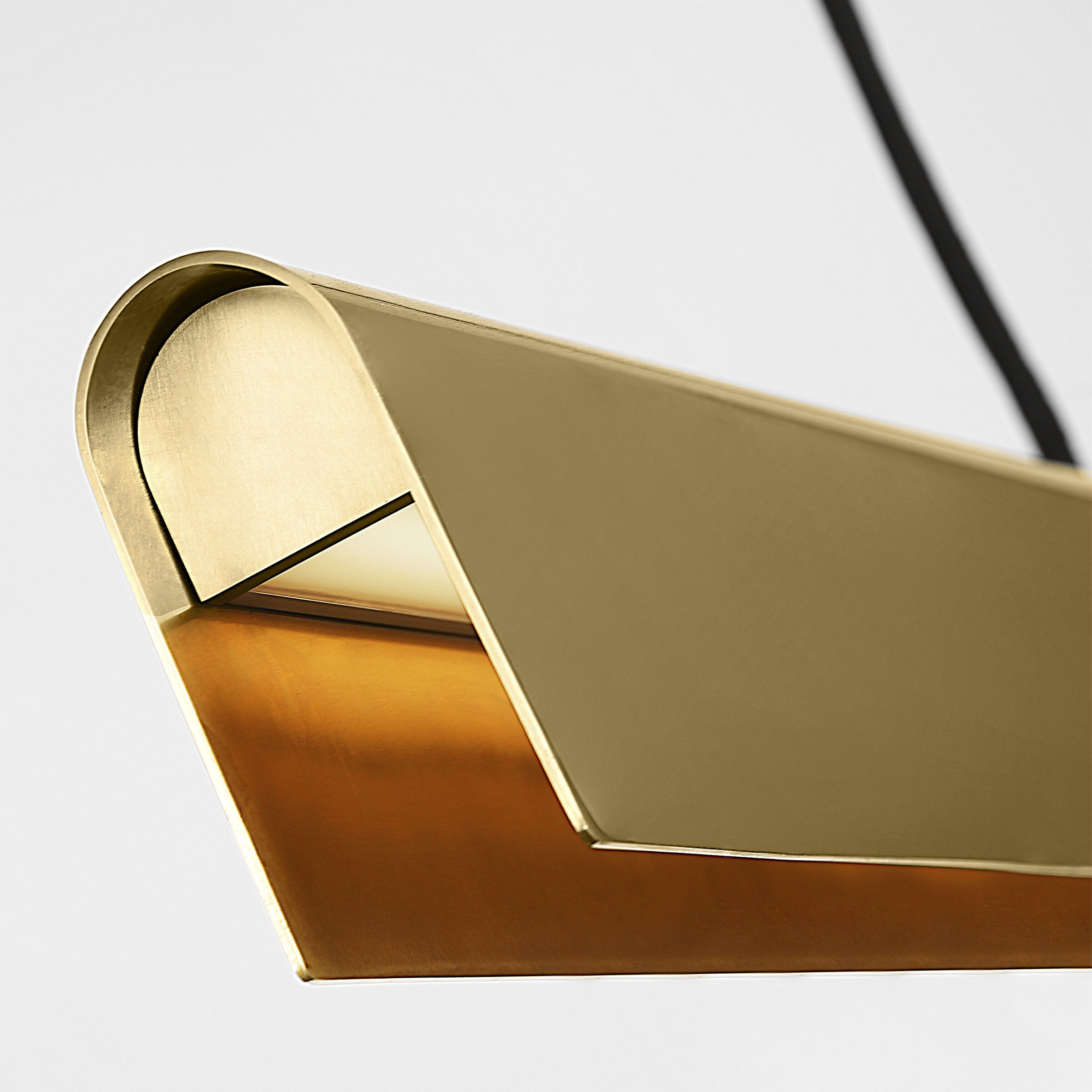 Peter Bristol Cloak LED 60 inch Hand-Rubbed Antique Brass Linear Chandelier Ceiling Light