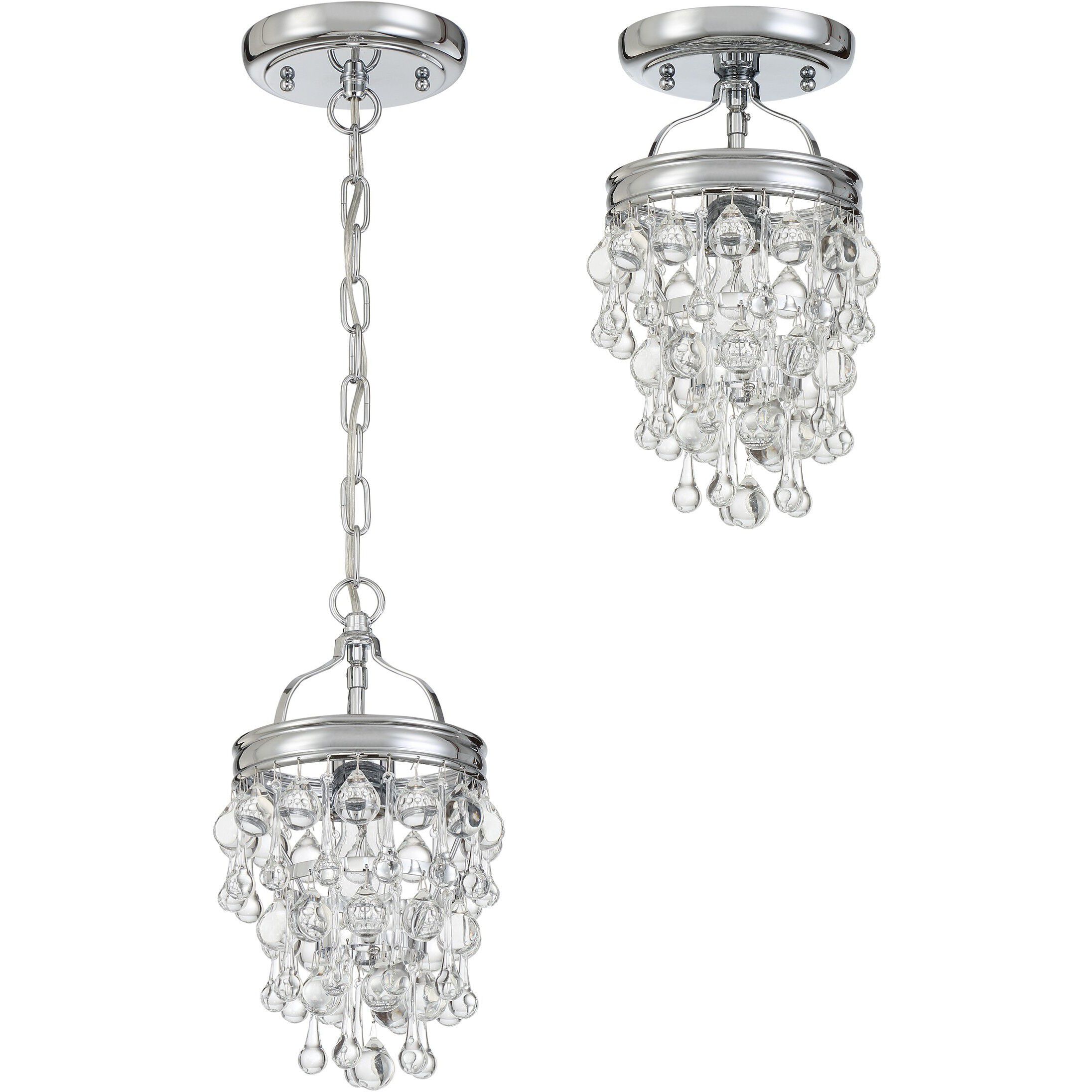 Calypso 1 Light 7.25 inch Polished Chrome Chandelier Ceiling Light