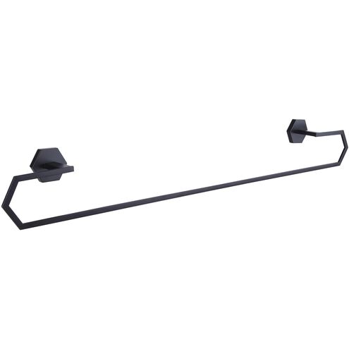 Atalee 36 inch Black Towel Bar