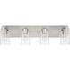 Hendrix 4 Light 30.75 inch Brushed Polished Nickel Vanity Light Wall Light