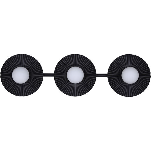 Payton 3 Light 28.5 inch Black Vanity Light Wall Light