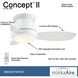 Concept II 44 inch White Ceiling Fan