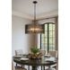 Park Row 6 Light 24 inch Matte Black and French Gold Pendant Ceiling Light, Smithsonian Collaboration