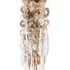 Madison 42 inch 60.00 watt Putty with Gold Leaf And Crystal Table Lamp Portable Light, Flambeau