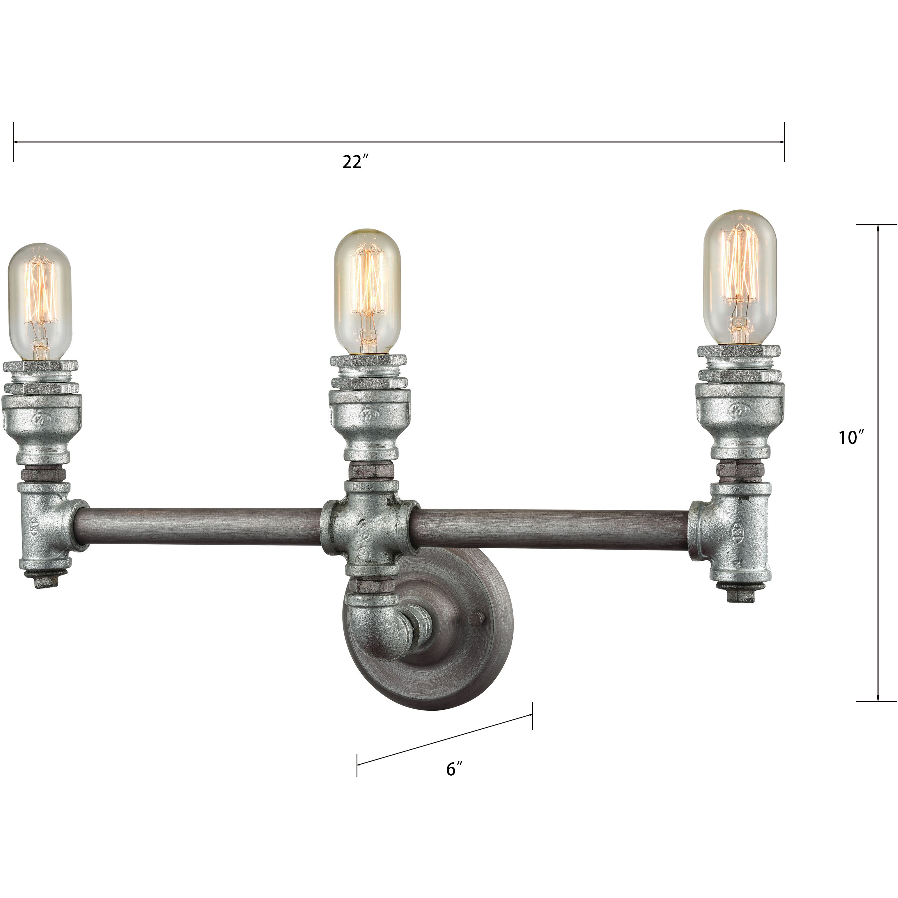 Cast Iron Pipe Vanity Light Wall Light