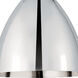 Edison Dome LED 8 inch Polished Chrome Mini Pendant Ceiling Light