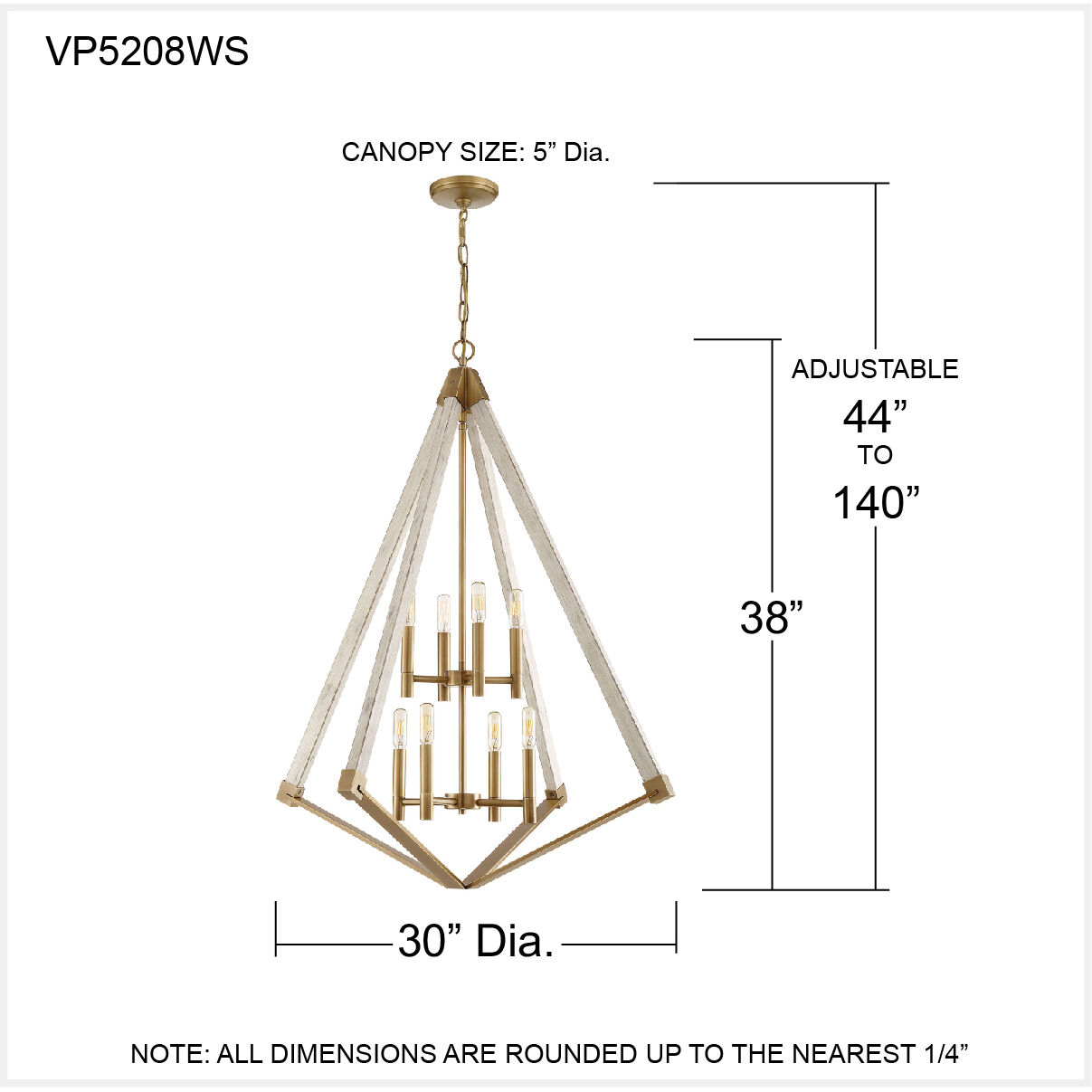 Viewpoint 8 Light 30 inch Weathered Brass Foyer Chandelier Ceiling Light
