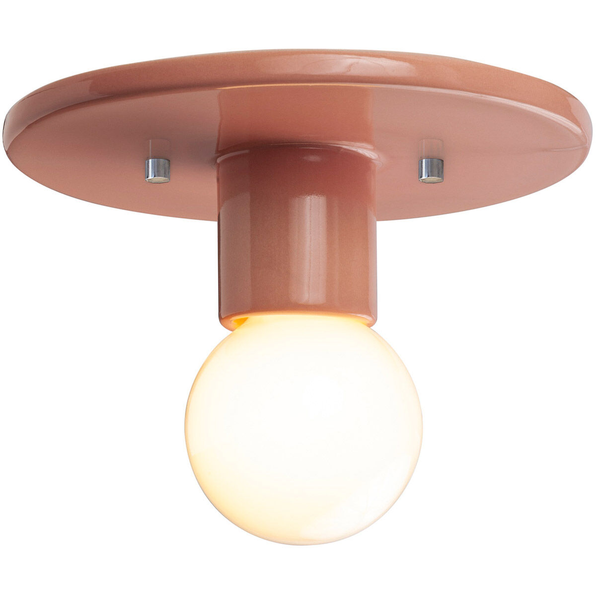 Radiance Collection 1 Light 8 inch Gloss Blush Flush Mount Ceiling Light
