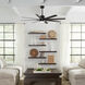 Renegade 66 inch Matte Black Downrod Ceiling Fan in 2700K