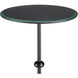 Parna 10.25 inch Satin Black and Polished Concrete and Clear Accent Table