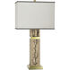 Ramsel 32.25 inch 100 watt Ramsel Gold and Oat Table Lamp Portable Light