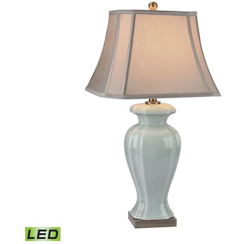 Celadon 29 inch 9.5 watt Green with Bronze Table Lamp Portable Light in LED, 3-Way