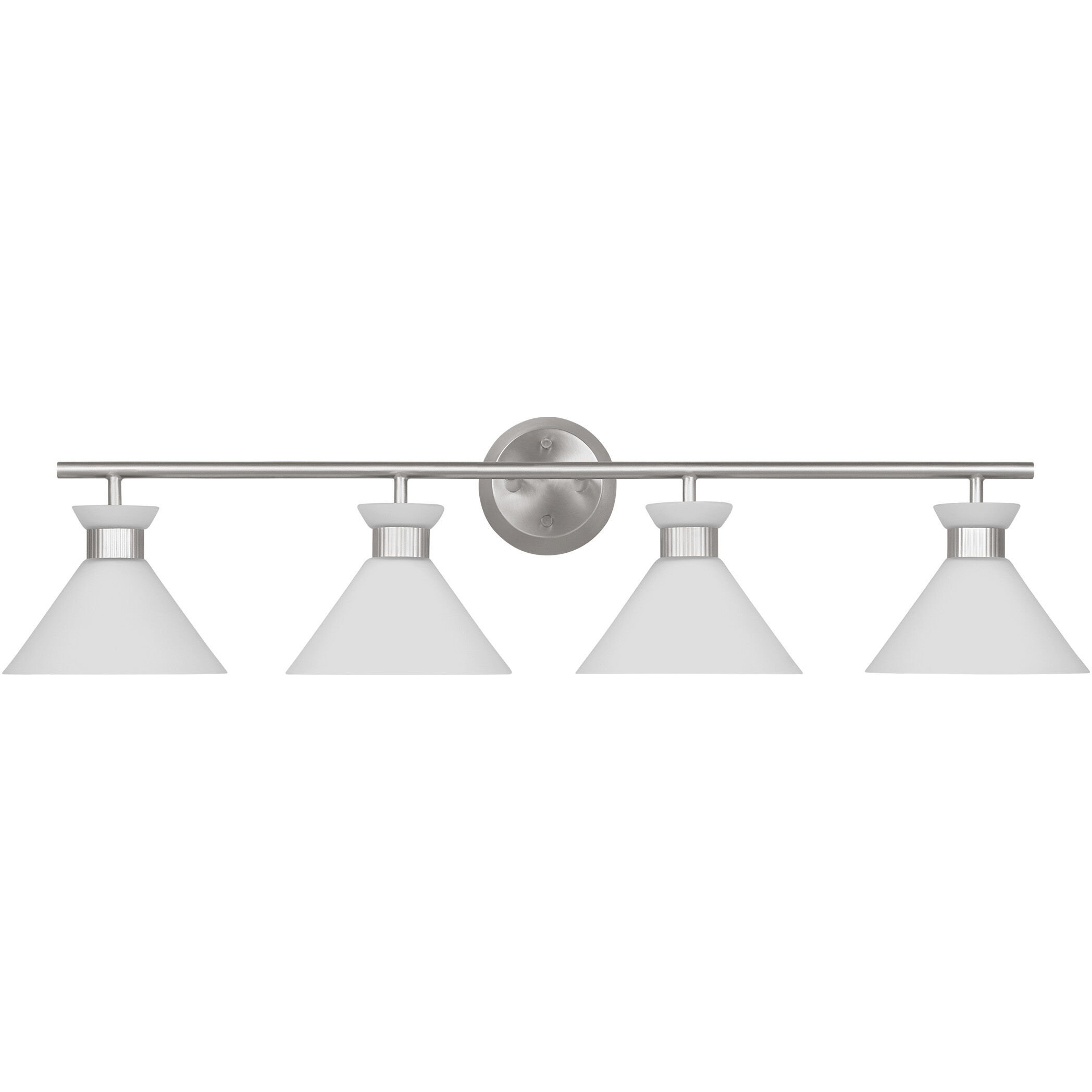 Drew & Jonathan Belcarra 4 Light 36.75 inch Brushed Steel Wall Bath Fixture Wall Light