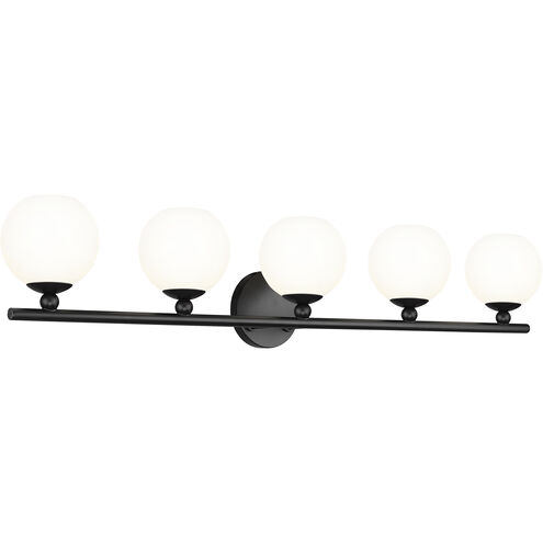 Neoma 5 Light 38.25 inch Matte Black Vanity Wall Light