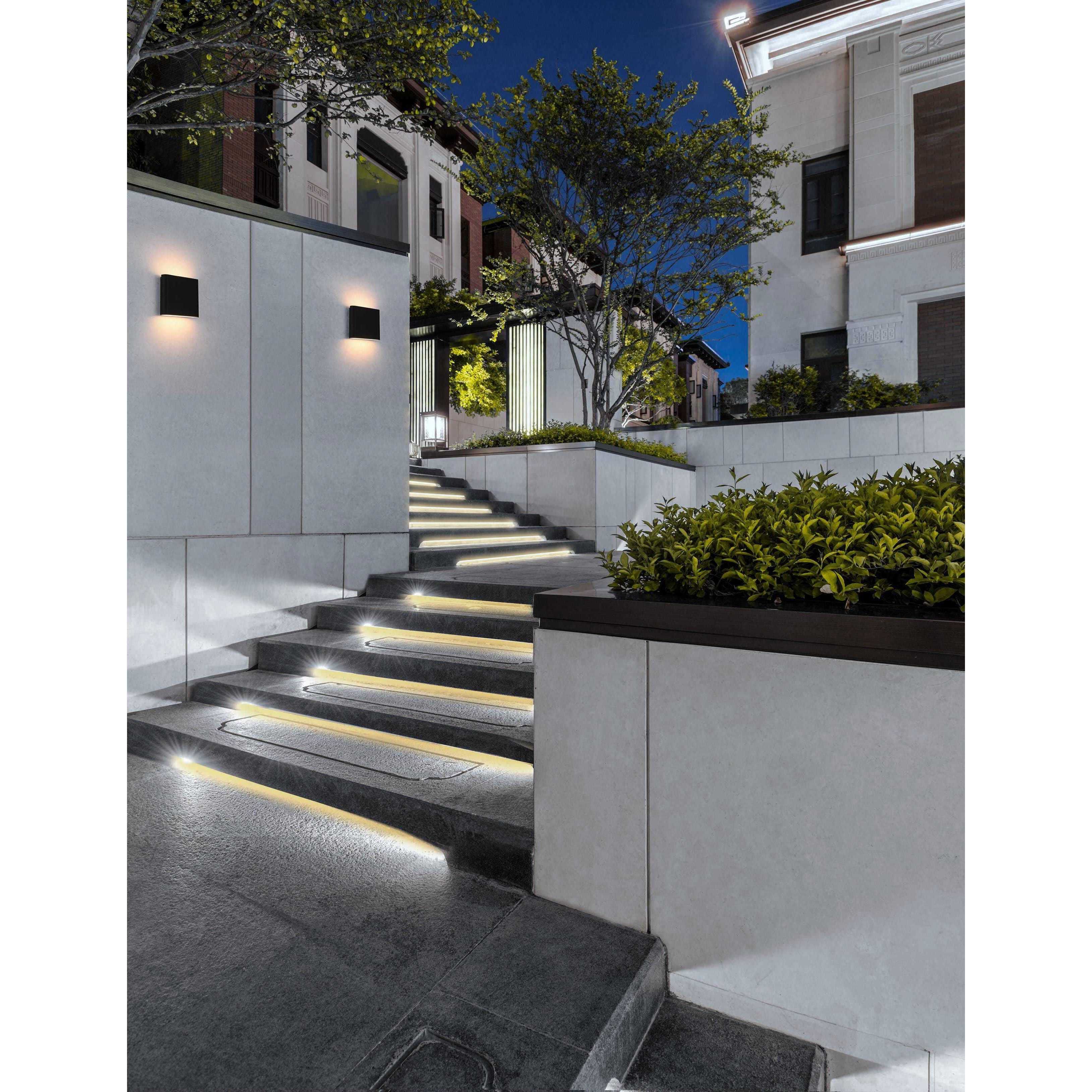 Clyde 2 Light 5 inch Black Outdoor Wall Sconce